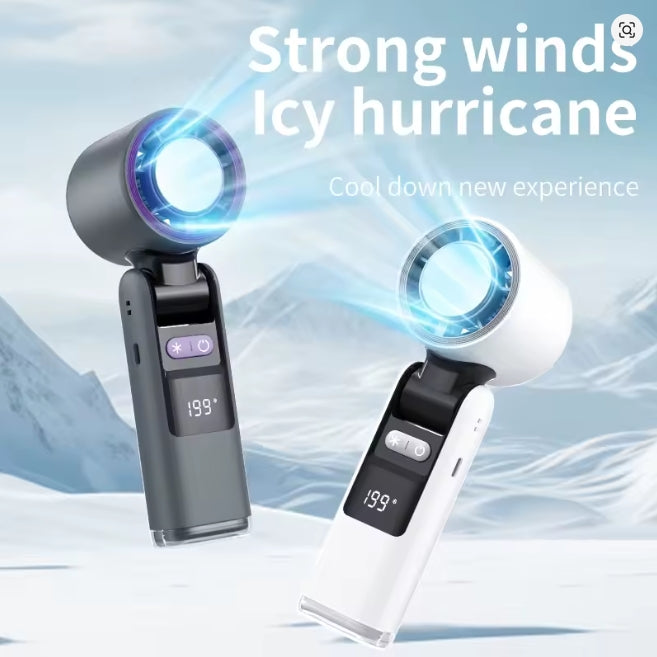4000mAh 199 Gear Wind Portable Handheld Fan, Turbo Charged, Rechargeable, Semiconductor Cooling