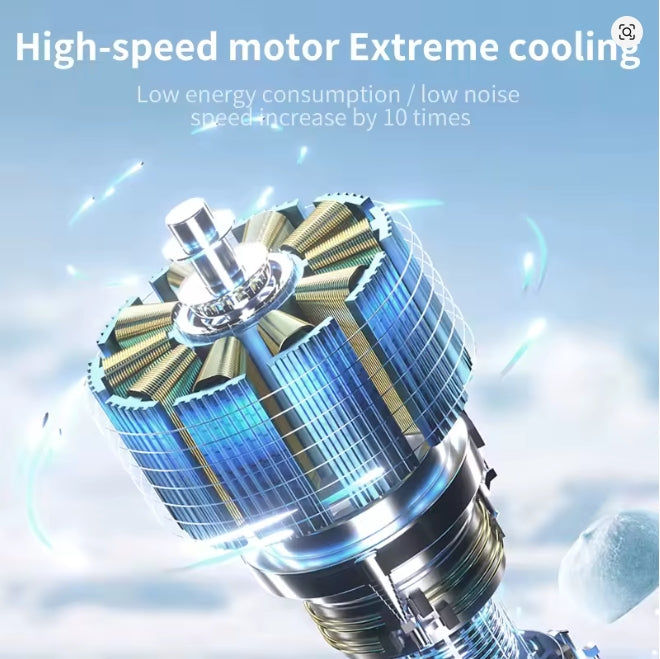 4000mAh 199 Gear Wind Portable Handheld Fan, Turbo Charged, Rechargeable, Semiconductor Cooling