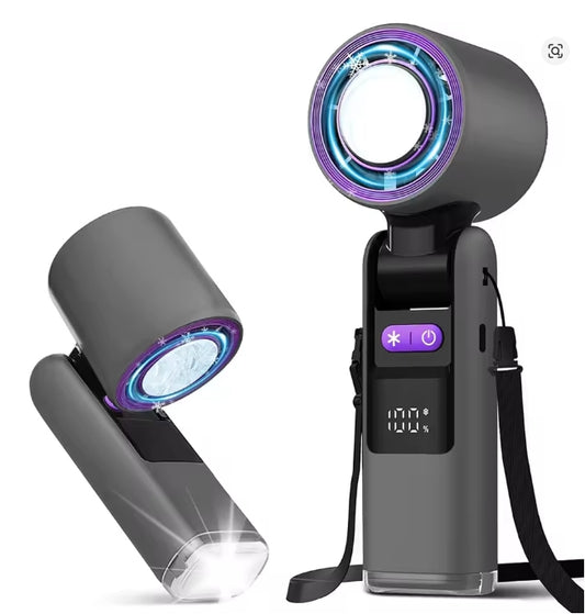 4000mAh 199 Gear Wind Portable Handheld Fan, Turbo Charged, Rechargeable, Semiconductor Cooling